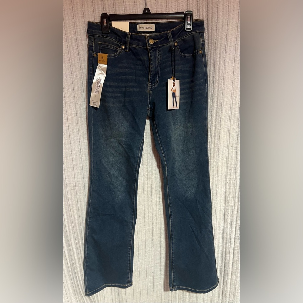 Love Soho Women's Dark Blue Boot Cut Jeans